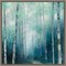To the Woods (Trees) by Wild Apple 16-in. W x 16-in. H. Canvas Wall Art Print Framed in Grey
